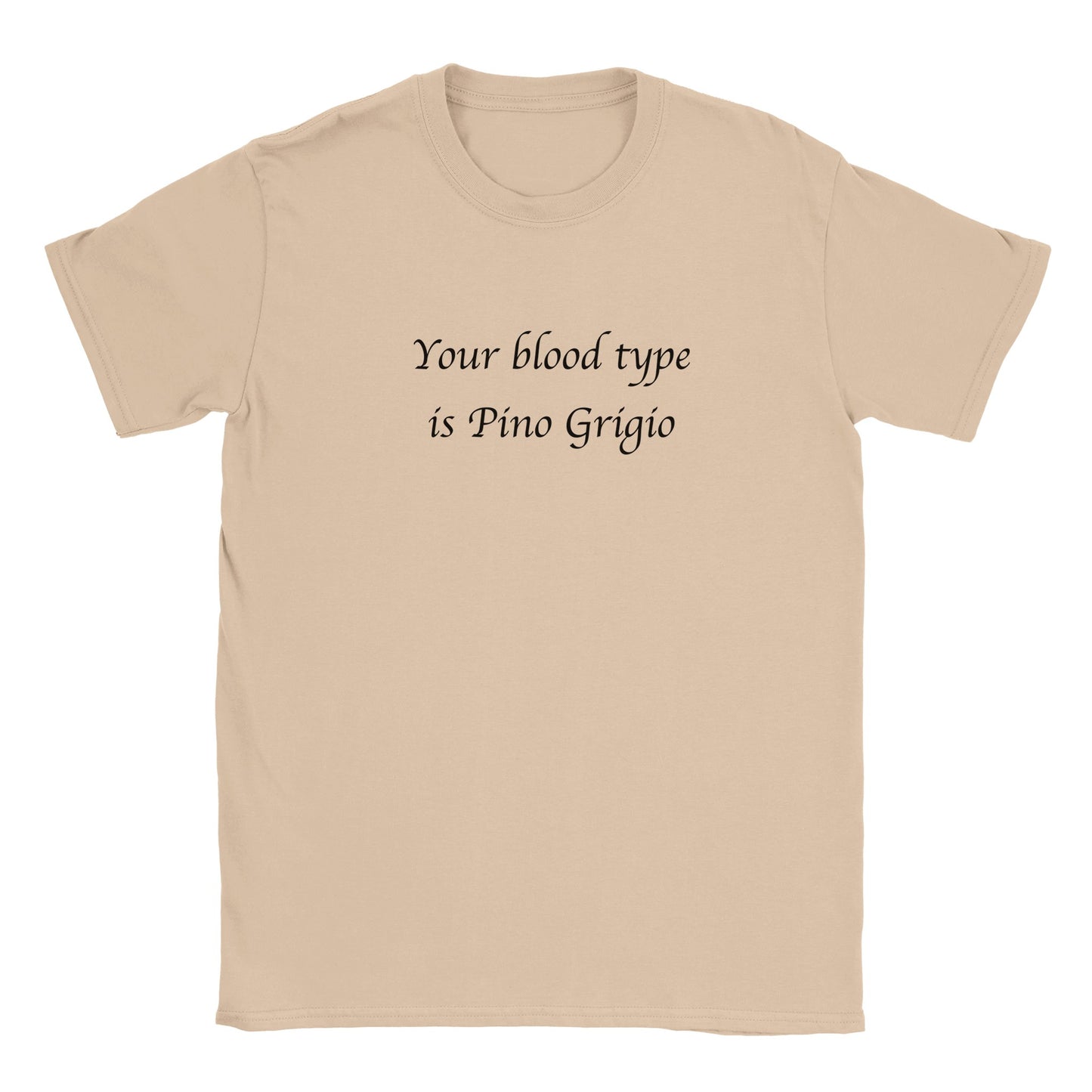 Rolig T-shirt med Your Blood Type is Pino Grigio