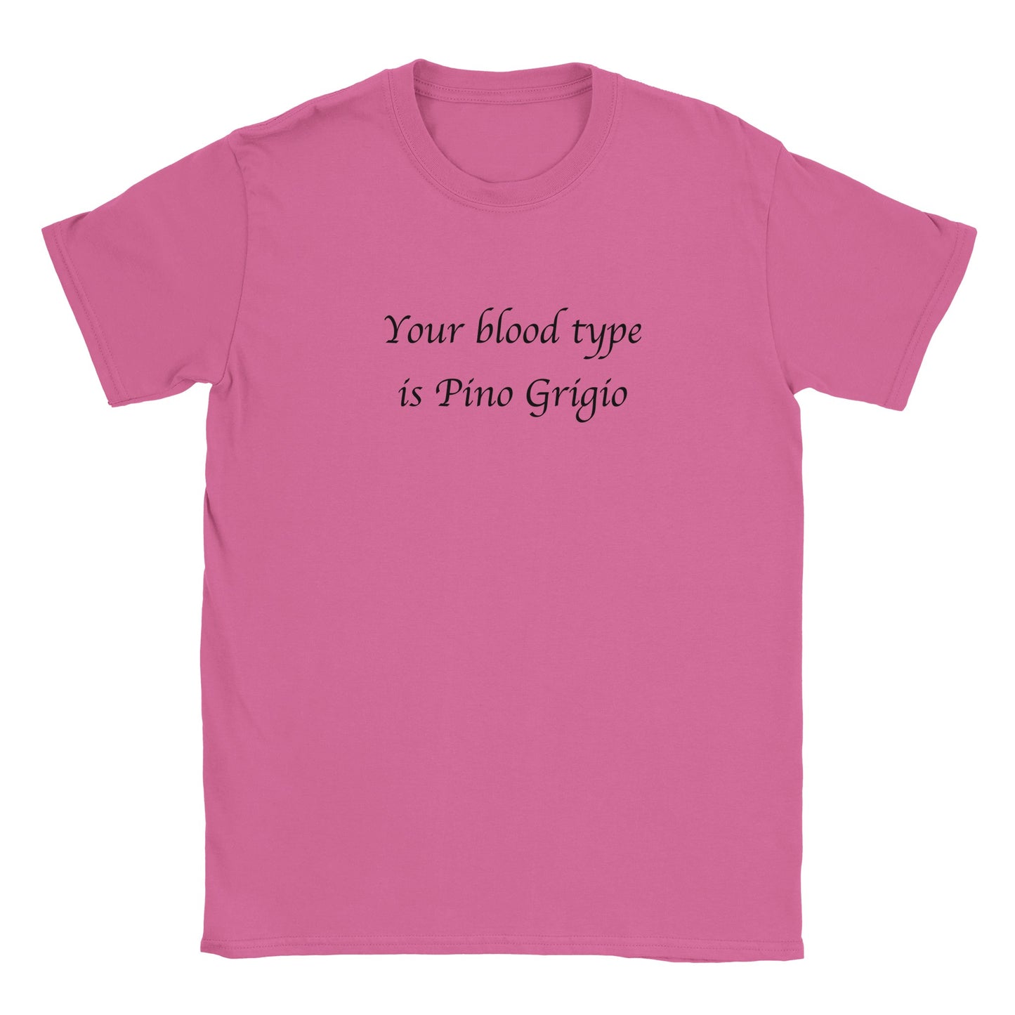 Rolig t-shirt med your blood type is pino grigio på